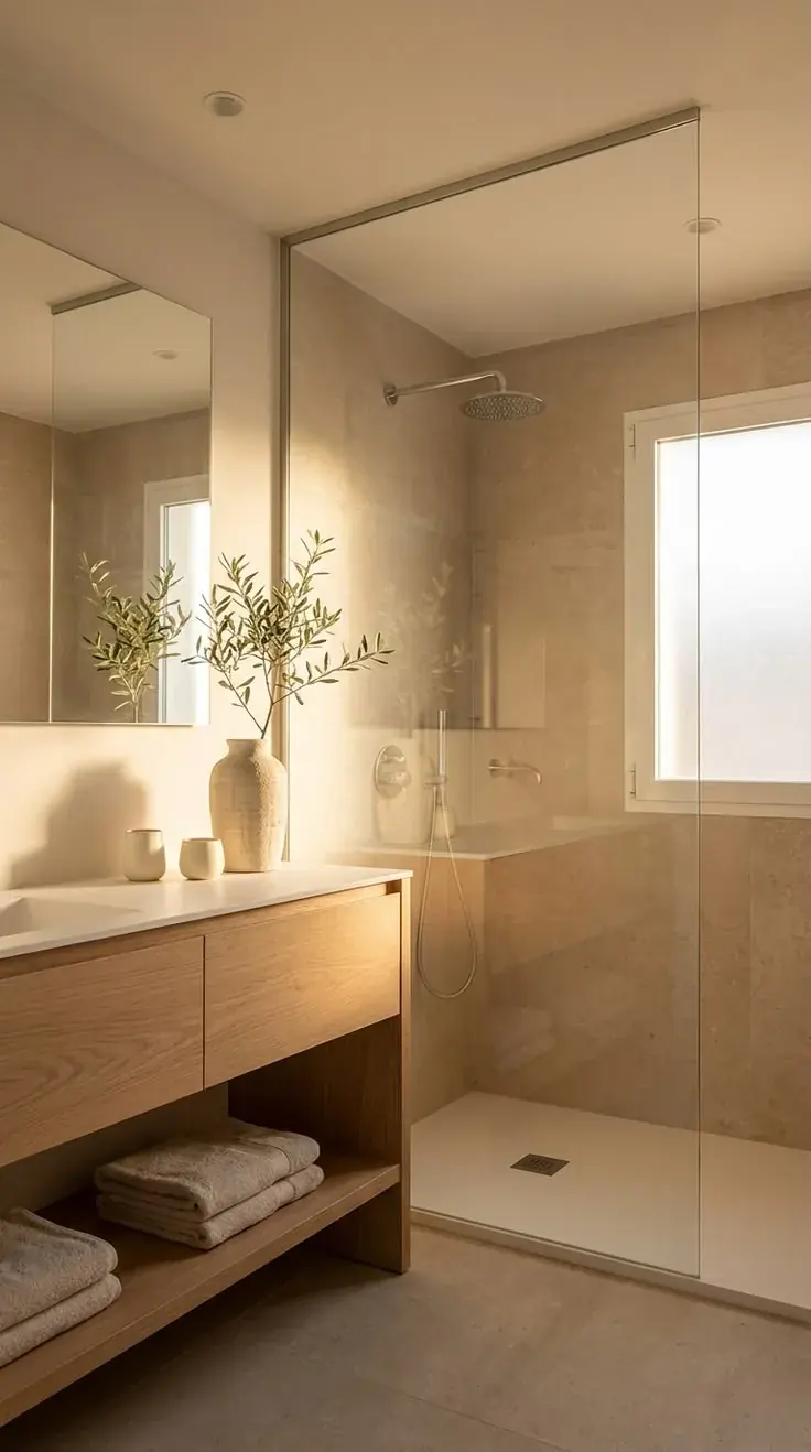 Cancel de baño en vidrio templado, imagen de referencia de producto
