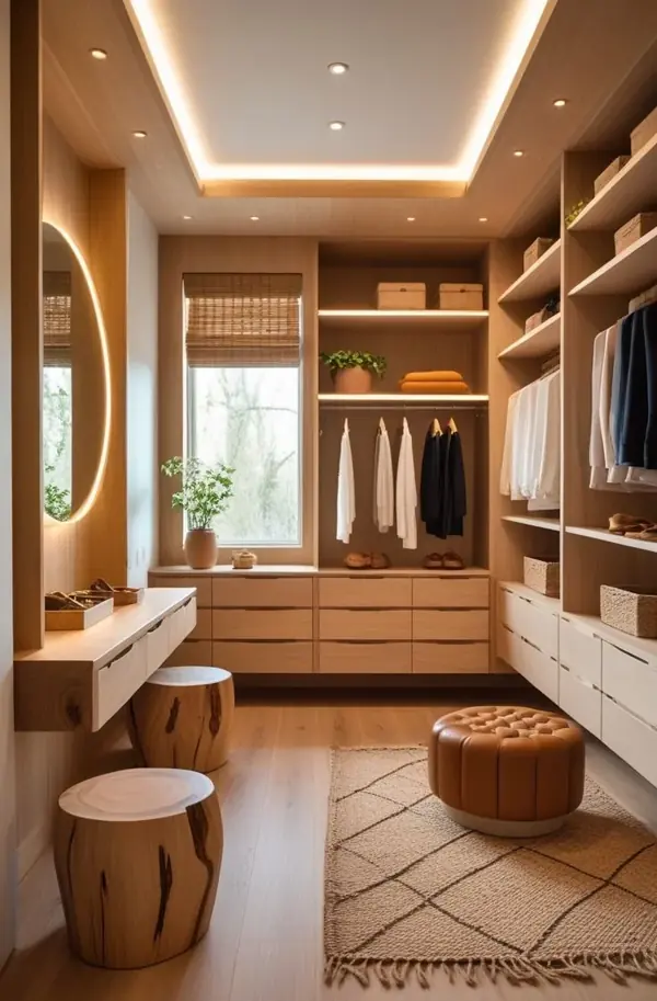 Vestidor con área de tocador, imagen de referencia de producto