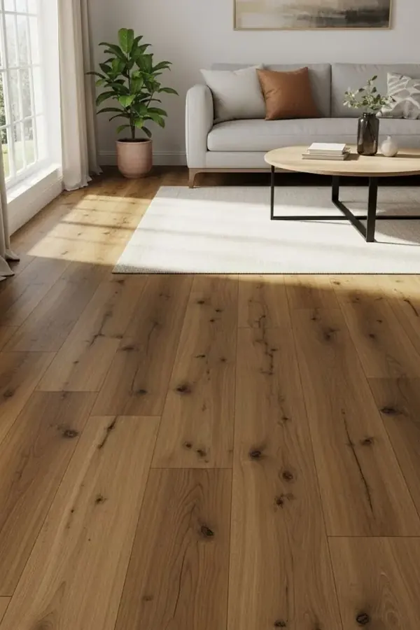 Piso de madera en sala, imagen de referencia de producto